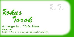 rokus torok business card
